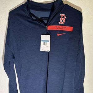 Nike Dri-FIT Blue women’s medium Boston Red Sox 1/4 zip jacket NWT